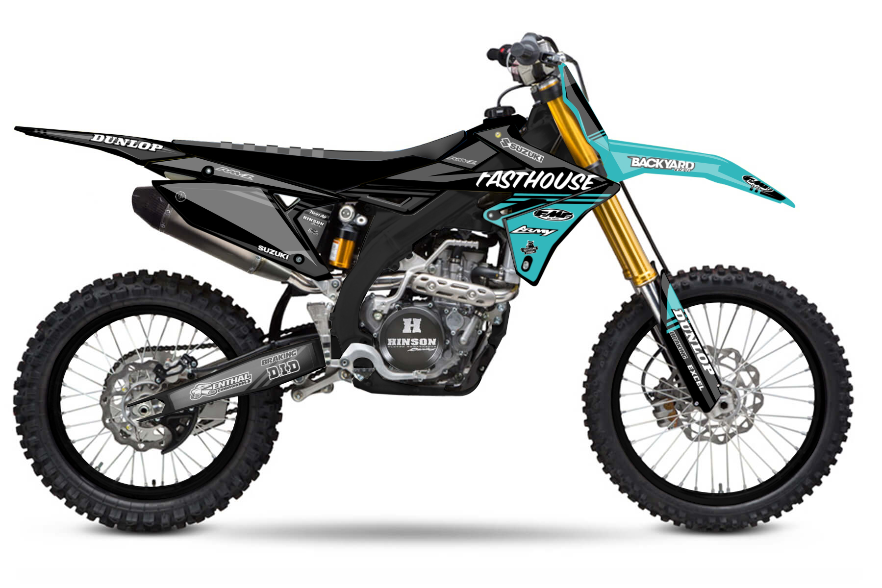 Suzuki RMZ 250
Graphic Kits

An easy to control braking power, a higher engine power and improved cornering combine to a well balanced bike that will fit your demands while conquering all kinds of offroad tracks.
