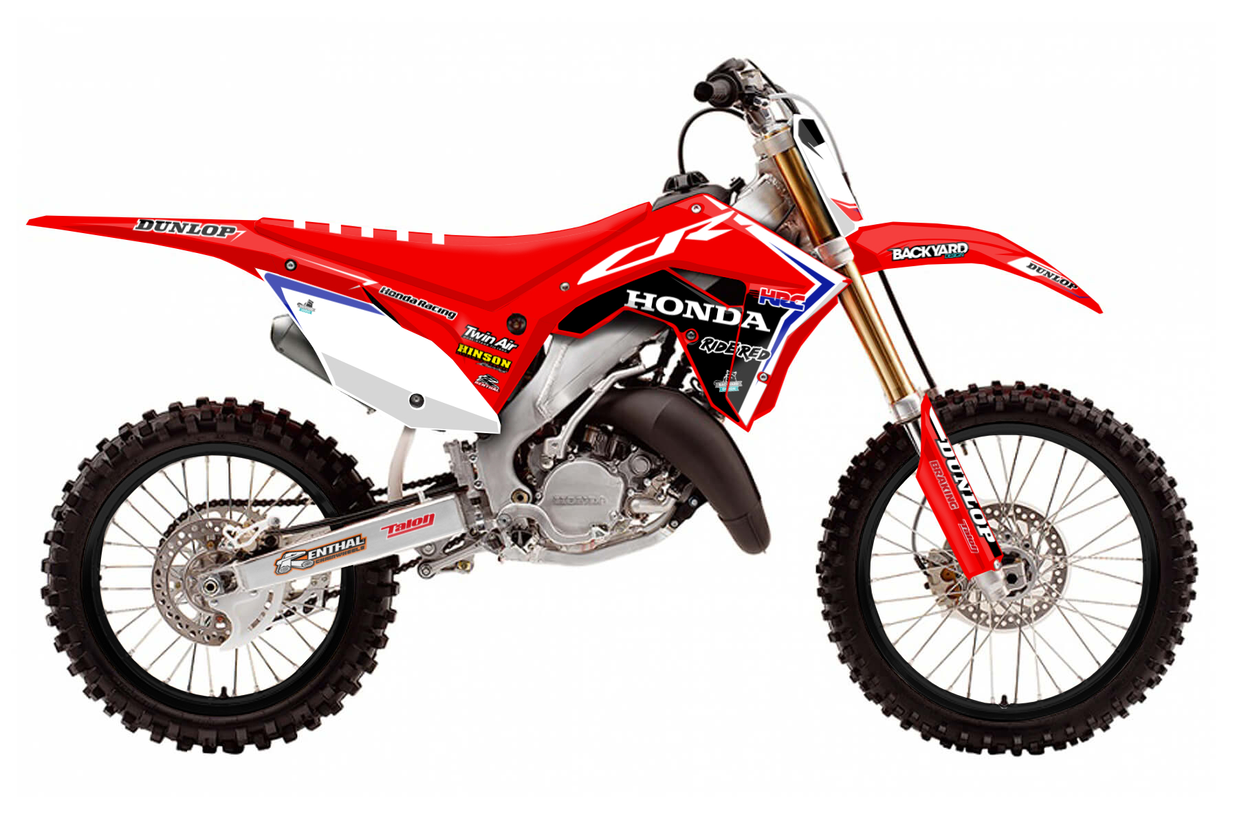 Honda CR 125 – Polisport Restyle
MX Graphic Kits

You love the look of your polisport restyle kit? We do too! A more aggressive look suits your CR 125. We deliver the perfect graphics for this one.