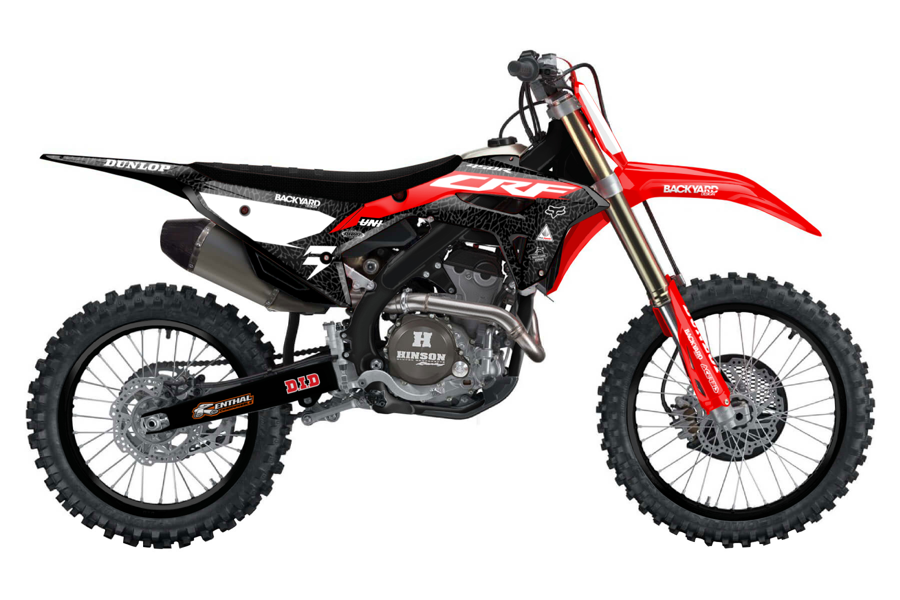 Honda CRF250R
Graphic Kits

The Honda CRF250R is powerful and versatile. This bike is also as light as possible and comes with a six speed transmission.