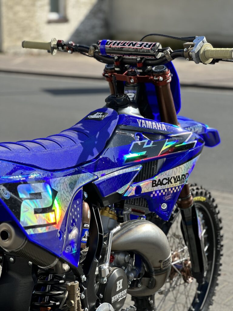 Yamaha YZ125 2023 With Blue Chrome Graphics