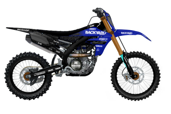 Custom Yamaha Dirt Bike Heet Blue Graphics - FREE SHIPPING